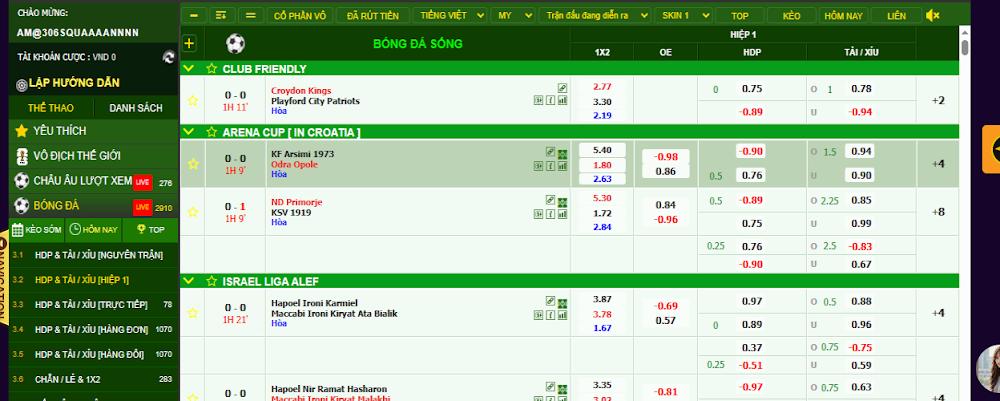 Khám phá các loại kèo thể thao SBOBET Vnz6