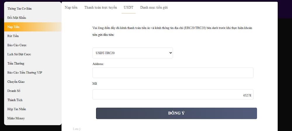 Lưu ý quan trọng khi nạp tiền Vnz6