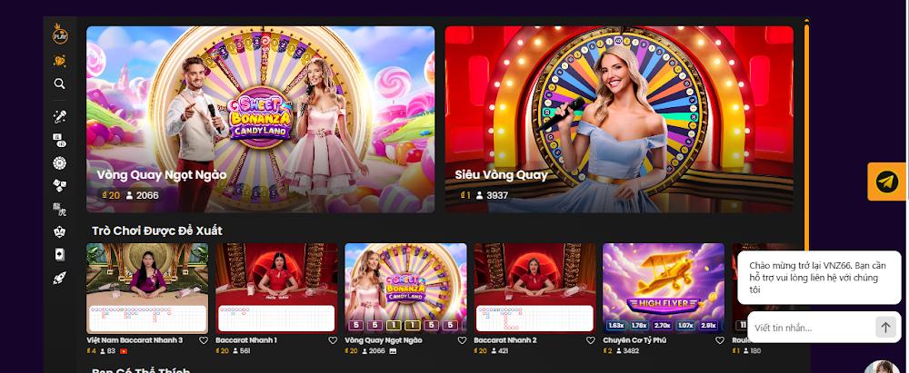 Trải nghiệm sảnh casino online Vnz6